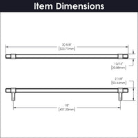 Monroe Collection Appliance Pull 18'' cc Satin Nickel Finish B078833-SN