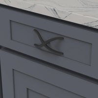 Bijou X Collection Knob 4-3/4'' x 2-3/8'' Matte Black Finish B079063-MB