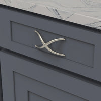 Bijou X Collection Knob 4-3/4'' x 2-3/8'' Satin Nickel Finish B079063-SN