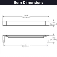 Fuse Collection Appliance Pull 12'' cc Brushed Golden Brass with Walnut Finish B079354WN-BGB