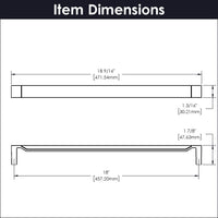 Fuse Collection Appliance Pull 18'' cc Satin Nickel with Black Wood Finish B079355WB-SN