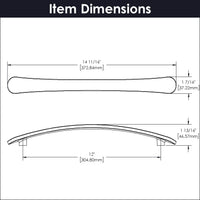 Vale Collection Appliance Pull 12'' cc Chrome Finish B079378-CH