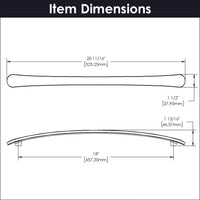Vale Collection Appliance Pull 18'' cc Satin Nickel Finish B079379-SN
