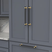 Ostia Collection Appliance Pull 12'' cc Matte Black & Brushed Golden Brass Finish B079396-MBBGB