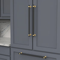 Ostia Collection Appliance Pull 18'' cc Matte Black & Brushed Golden Brass Finish B079399-MBBGB