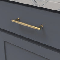Verge Collection Pull 5-1/16'' cc Brushed Golden Brass Finish B079413-BGB