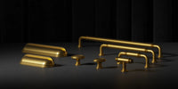 Berkshire Pull 7-9/16'' cc Brushed Golden Brass Finish B079923-BGB