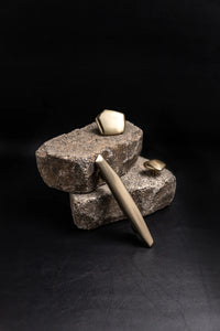 Pebble Collection Pull 6-5/16'' & 7-9/16'' (192mm) cc Champagne Bronze Finish B079715-CBZ