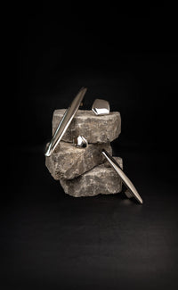 Pebble Collection Pull 6-5/16'' & 7-9/16'' (192mm) cc Matte Black Finish B079715-MB