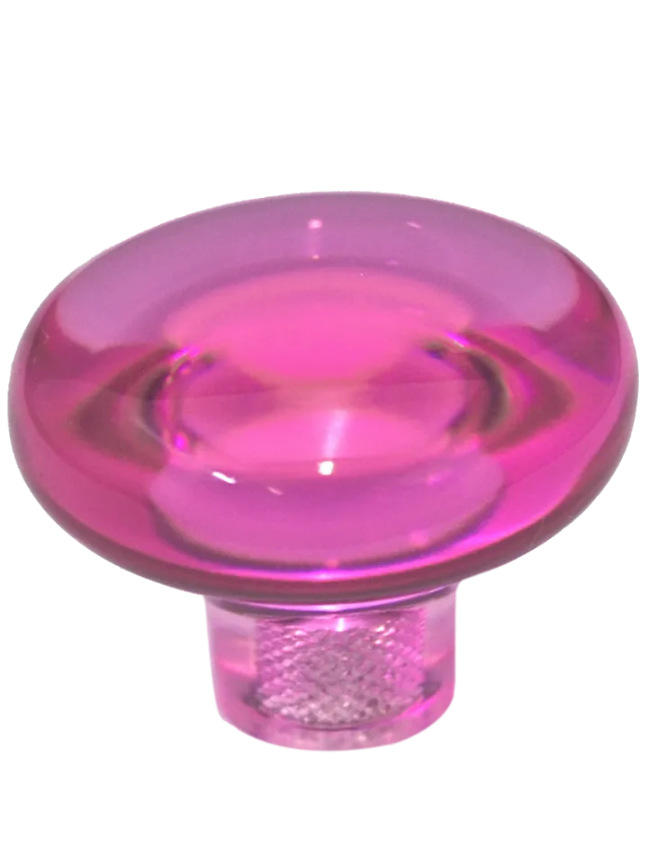 Fuchsia Clear Mushroom Knob