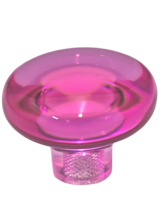 Fuchsia Clear Mushroom Knob