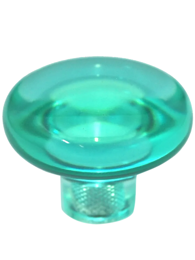 Beach Glass Clear Mushroom Knob