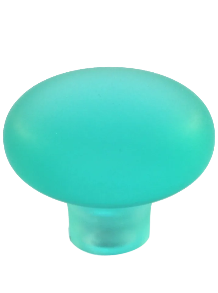 Beach Glass Frost Mushroom Knob