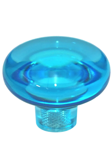 Caribbean Blue Clear Mushroom Knob