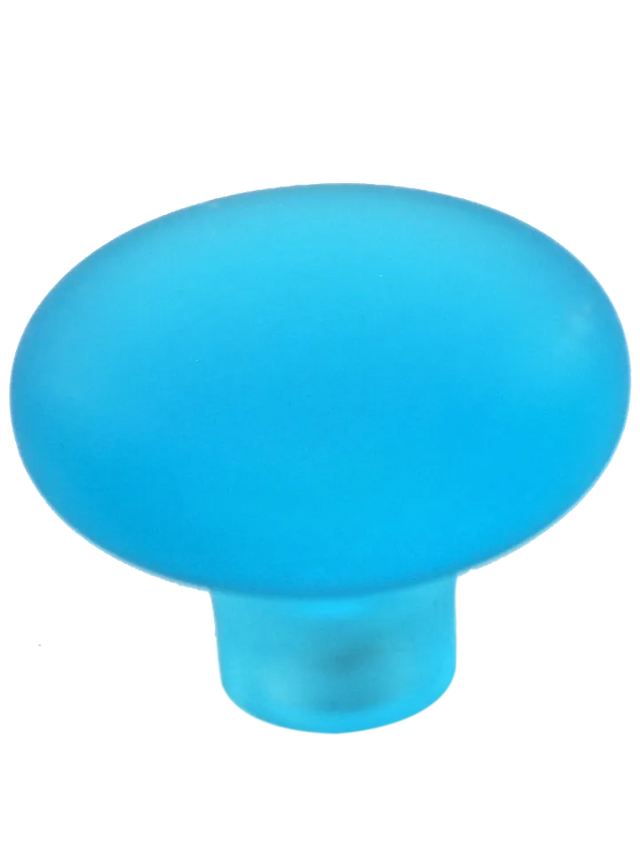 Caribbean Blue Frost Mushroom Knob