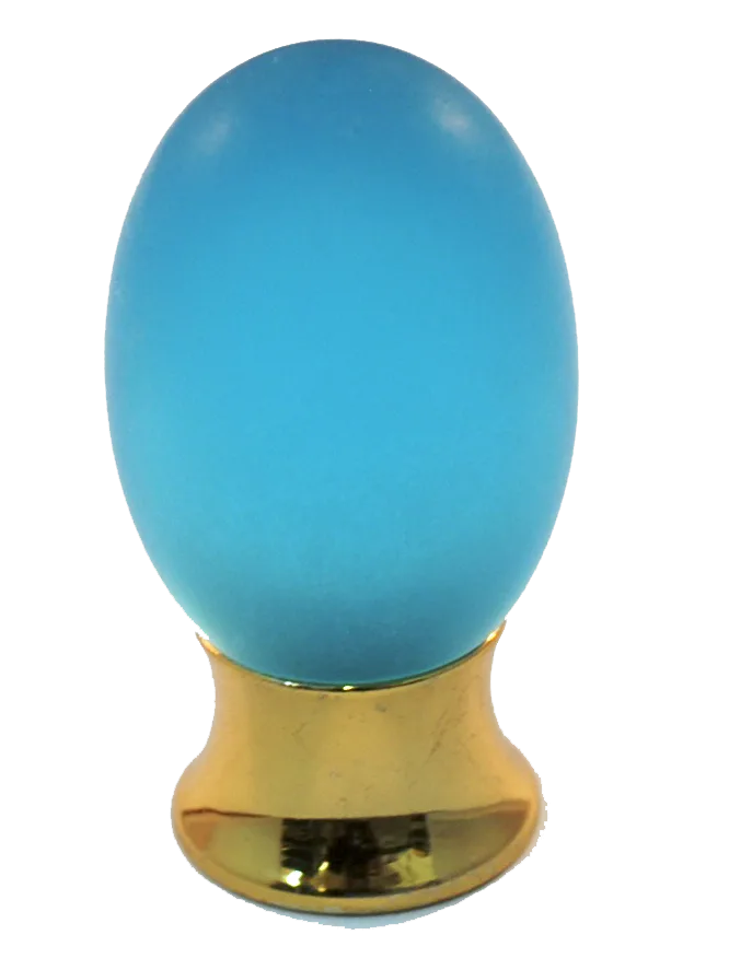 Athens Light Blue Polyester with Solid Brass Knobs 101-CM002-PB