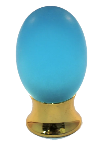 Athens Light Blue Polyester with Solid Brass Knobs 101-CM002-PB