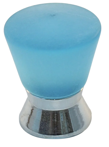 Athens Light Blue Polyester with Solid Brass Knobs 102-CM002-PB