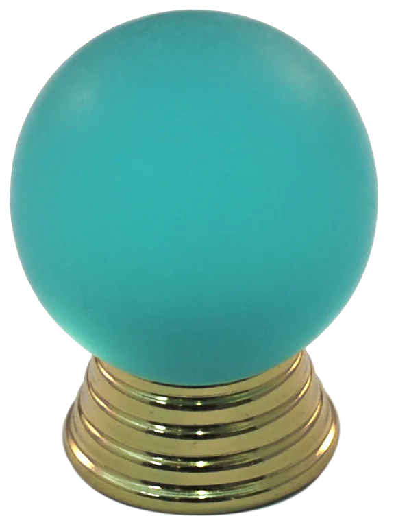 Athens Turquoise Polyester with Solid Brass Knobs 106-CM001-PB