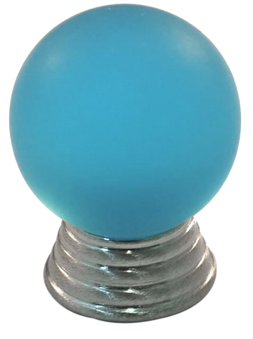 Athens Light Blue Polyester with Solid Brass Knobs 106-CM002-PB