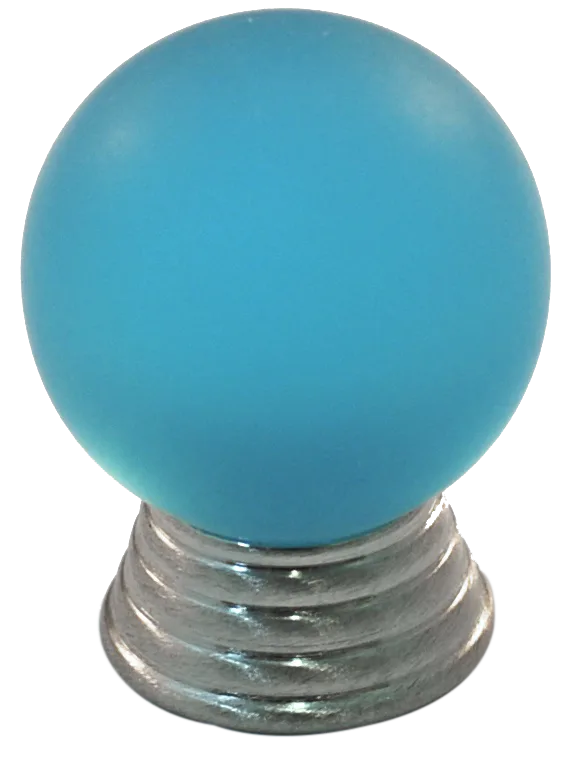 Athens Light Blue Polyester with Solid Brass Knobs 106-CM002-PB