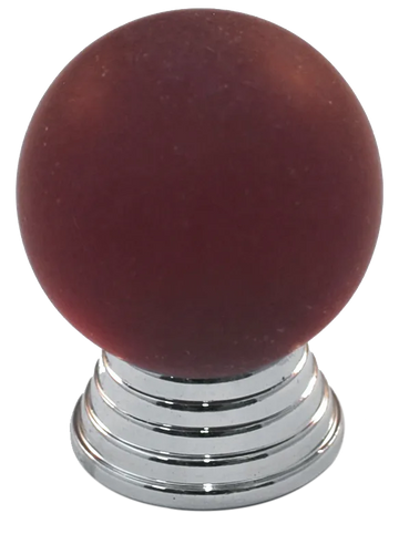 Athens Red Polyester with Solid Brass Knobs 106-CM018-PB
