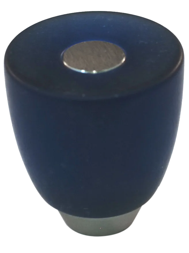 Athens Cobalt Blue Polyester with Solid Brass Knobs 108-CM020-PB