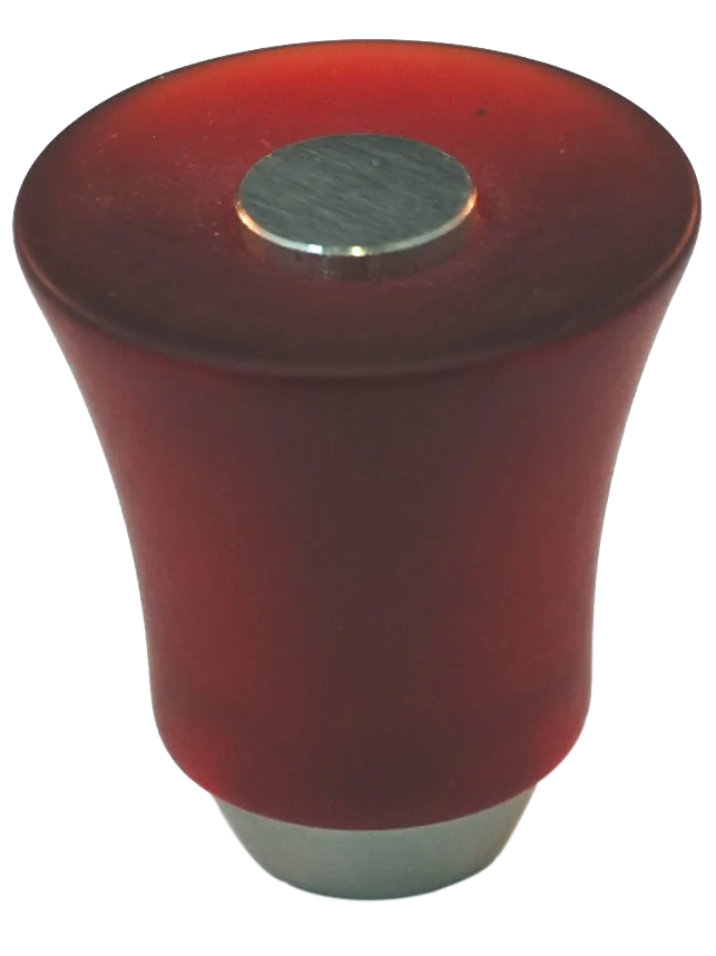 Athens Red Polyester with Solid Brass Knobs 109-CM018-PB