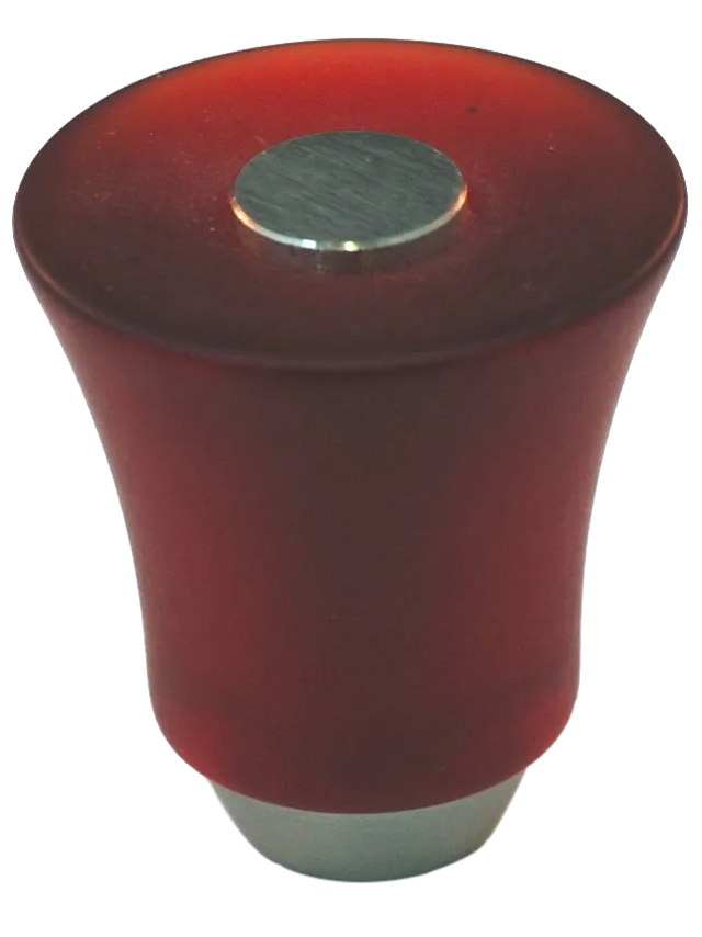Athens Red Polyester with Solid Brass Knobs 109-CM018-PB