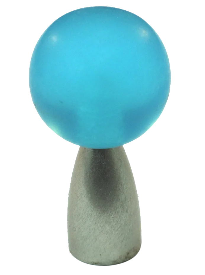 Athens Light Blue Polyester with Solid Brass Knobs 111-CM002-PB