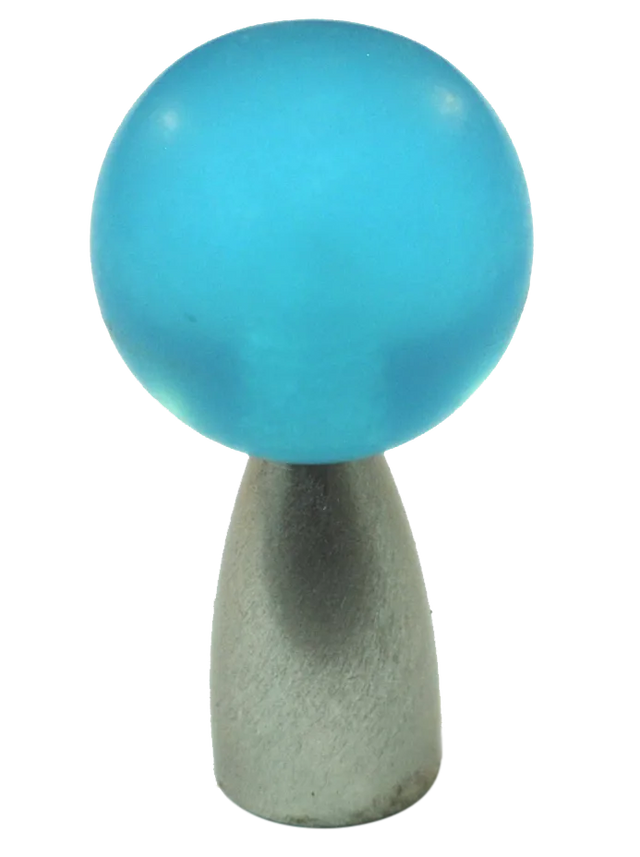 Athens Light Blue Polyester with Solid Brass Knobs 111-CM002-PB