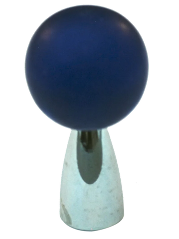 Athens Cobalt Blue Polyester with Solid Brass Knobs 111-CM020-PB
