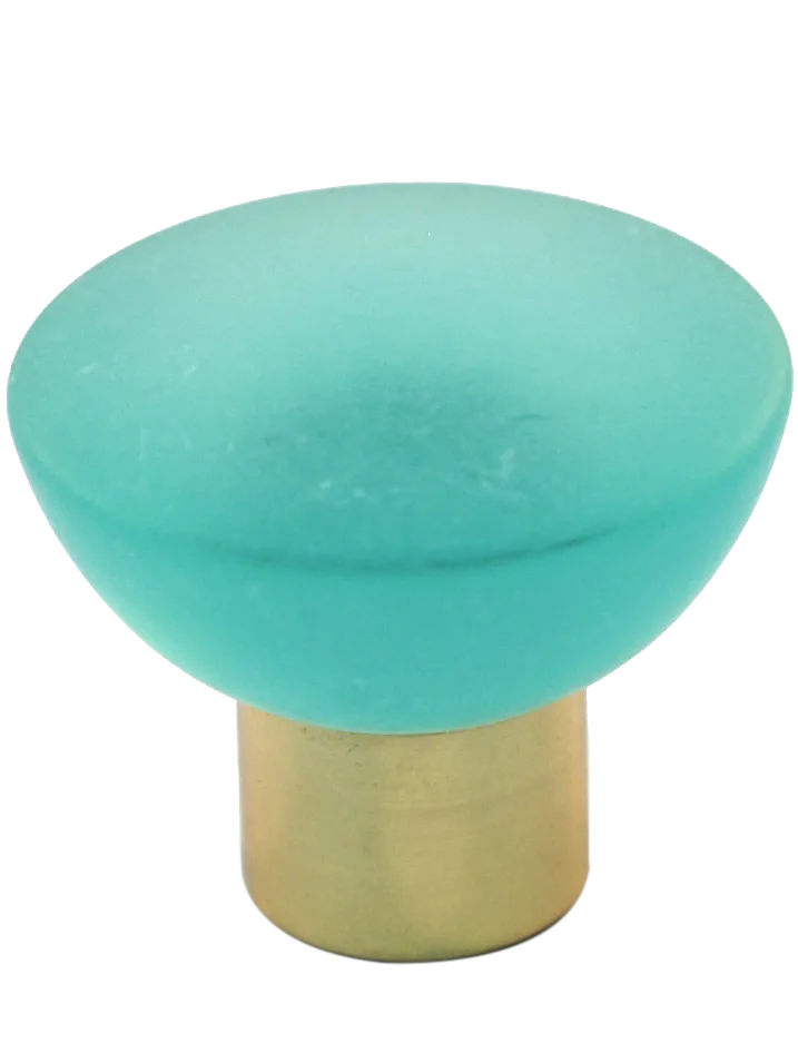 Athens Turquoise Polyester with Solid Brass Knobs 113-CM001-PB