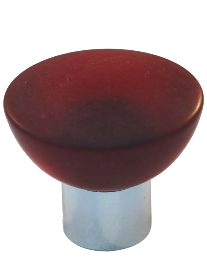 Athens Red Polyester with Solid Brass Knobs 113-CM018-PB