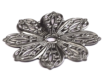 Flower Backplate in Satin Nickel