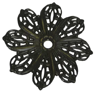 Flower Backplate in Satin Brass