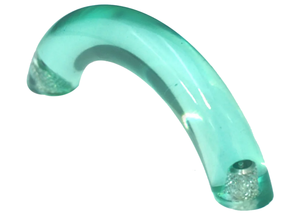 Beach Glass Clear Curved Pull