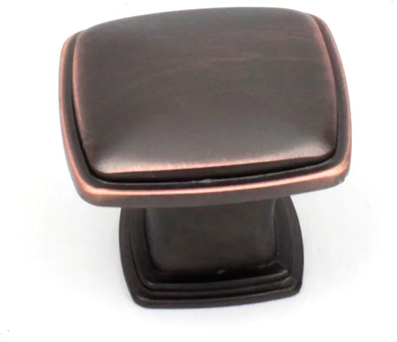 Builder's Choice 1-1/4'' Square Knob Oil Rubbed Bronze with Highlights 05253-OBH