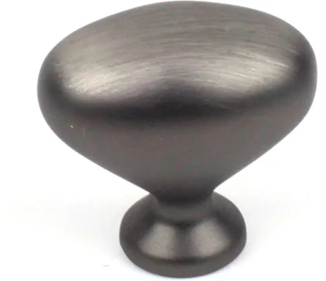 Builder's Choice 1-3/8'' Oval Knob Antique Pewter Hand-Polished 06102-APH