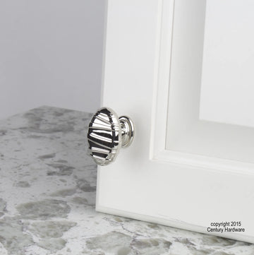 Mackinac 1-1/2 in. Polished Nickel Oval Knob 28408-14
