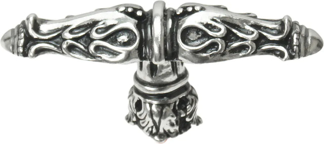 Acanthus leaves large knob Romanesque style with column base in Chalice. 1047-9