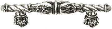 Acanthus 3'' cc pull Romanesque style with column base in Chalice. 1048-9