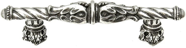 Acanthus 3'' cc pull Romanesque style with column base in Chalice. 1048-9