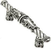 Acanthus 3'' cc pull Romanesque style with column base in Chalice. 1048-9