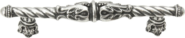Acanthus 4'' cc pull Romanesque style with column base in Chalice. 1049-9