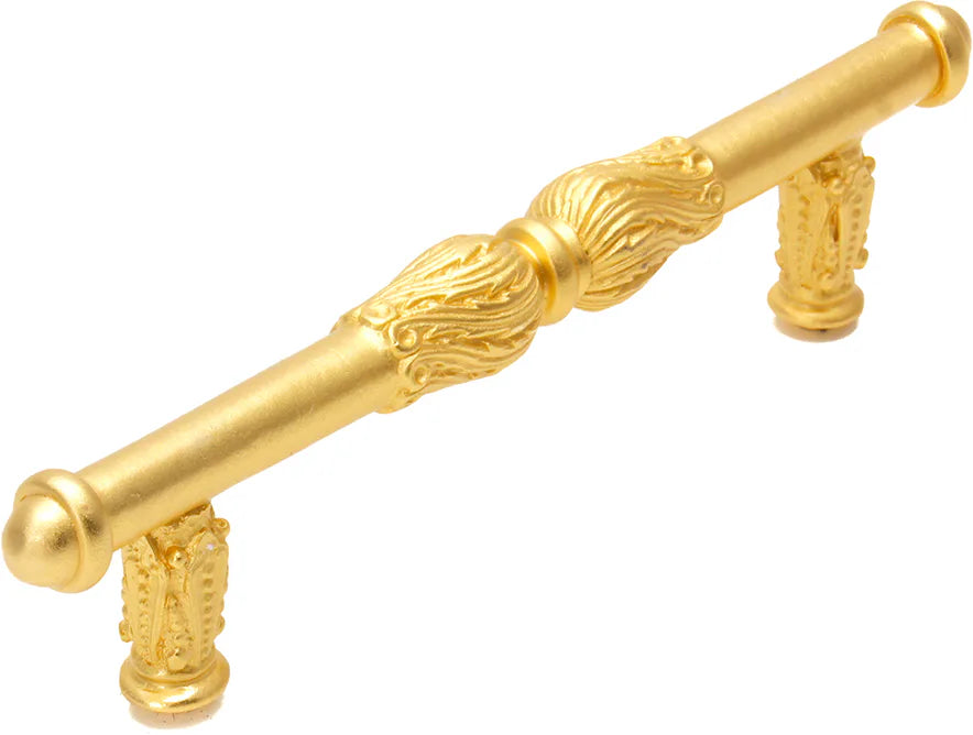 Acanthus 4'' cc pull with feather scroll 1051-8