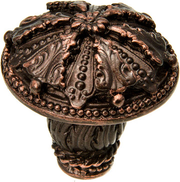 Acanthus large knob Renaissance style with feather scroll foot 1061-22