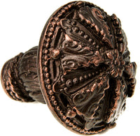 Acanthus large knob Renaissance style with feather scroll foot 1061-22