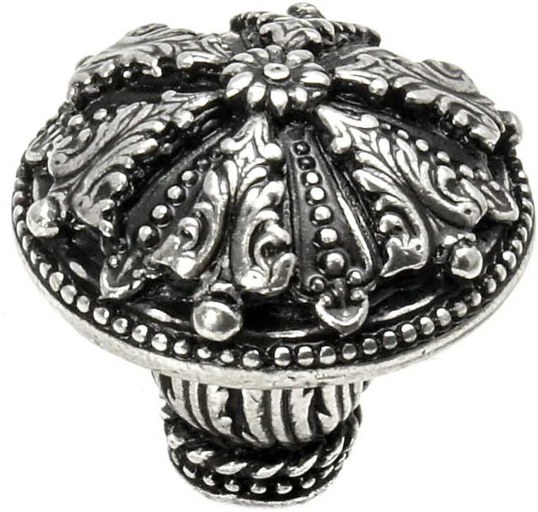 Acanthus large knob Renaissance style with feather scroll foot 1061-9