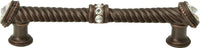 Caché 5'' cc large pull with end & center 7 rivoli Swarovski Clear Crystals 1200-22C